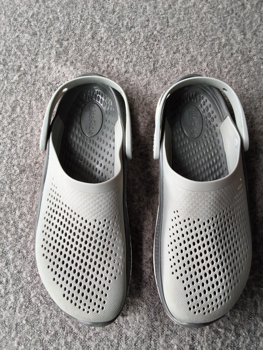 Crocs LiteRide Clogs Grey Mens 10 Womens 12 Comfort Slip On Shoes M10 W12